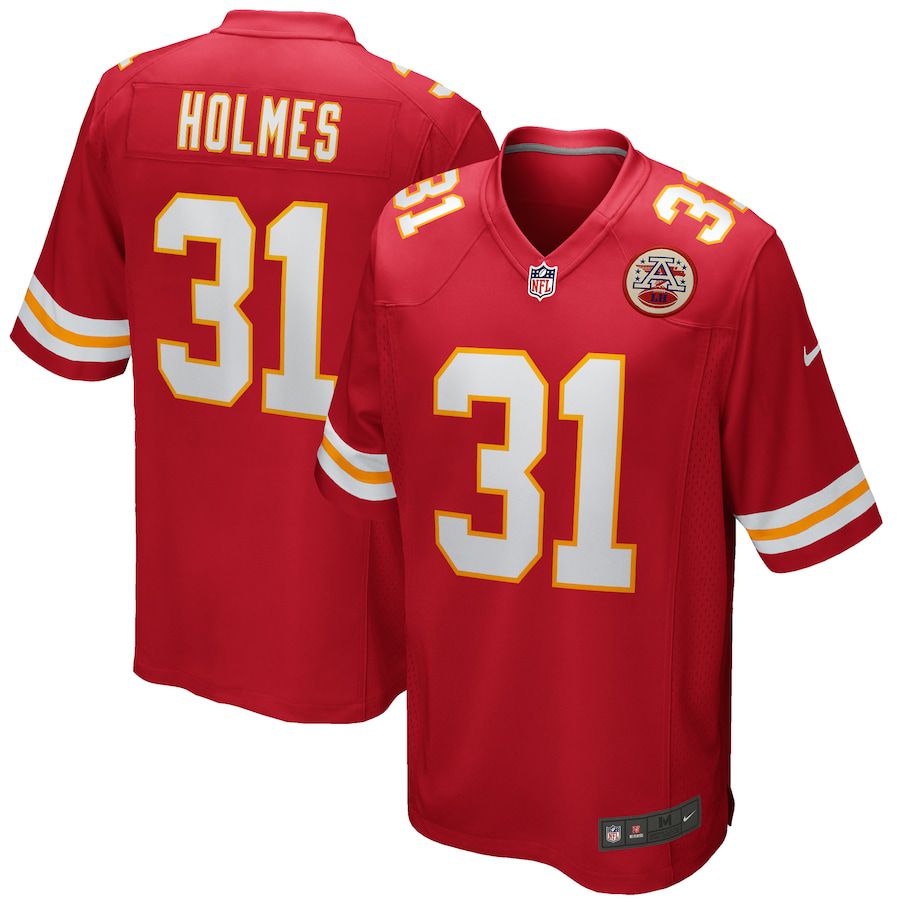 Men Kansas City Chiefs #31 Priest Holmes Nike Red Game Retired Player NFL Jersey